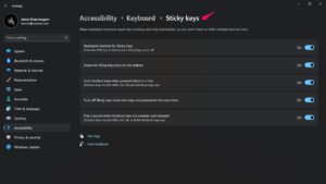 Customize Sticky Keys Settings (Optional)