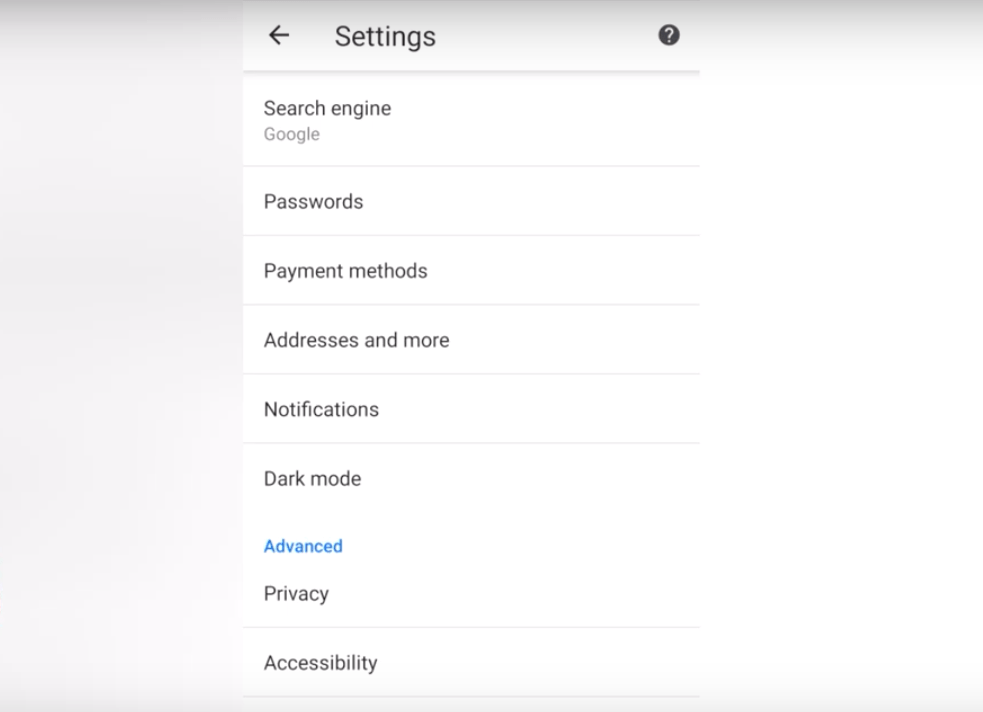 Dark Mode Option in settings