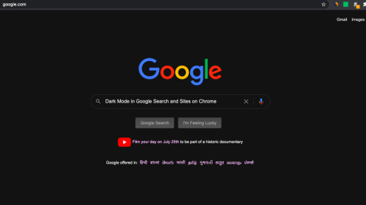 Dark Mode in Google Search Results