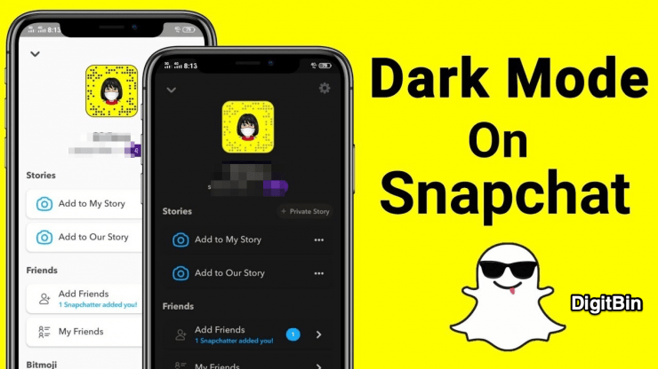 Dark Mode on Snapchat iPhone and iPad