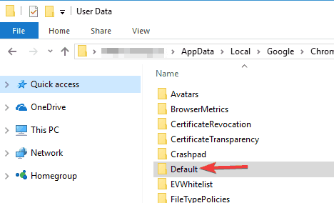 Default Folder
