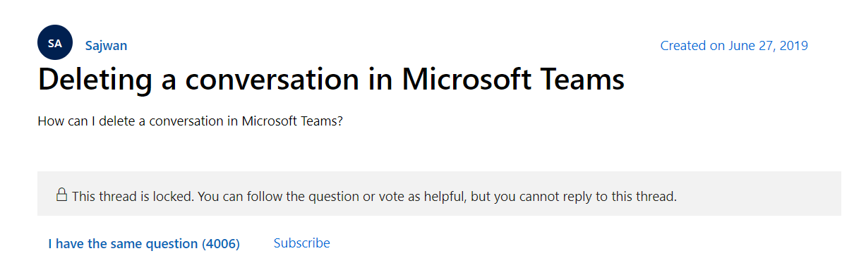 Delete Conversations in Microsoft Teams