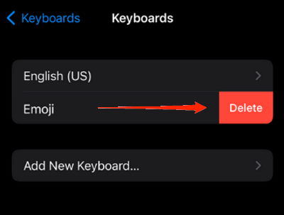 delete emoji keyboard iphone