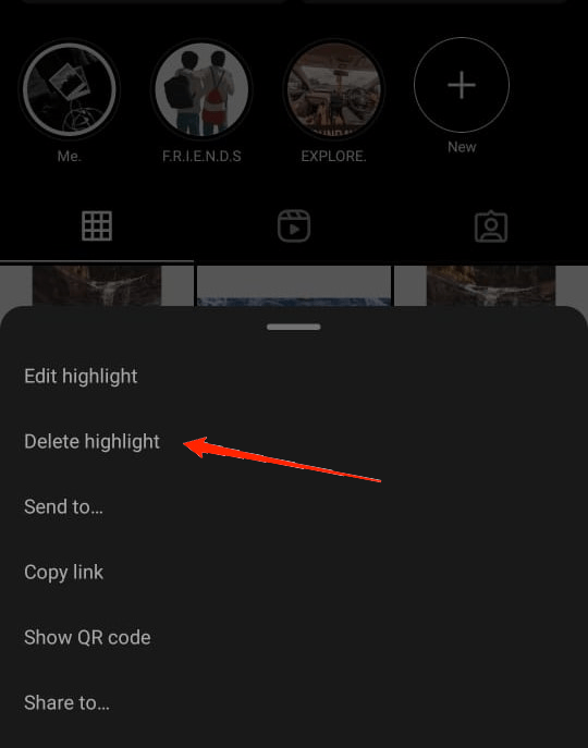 click Delete Highlight