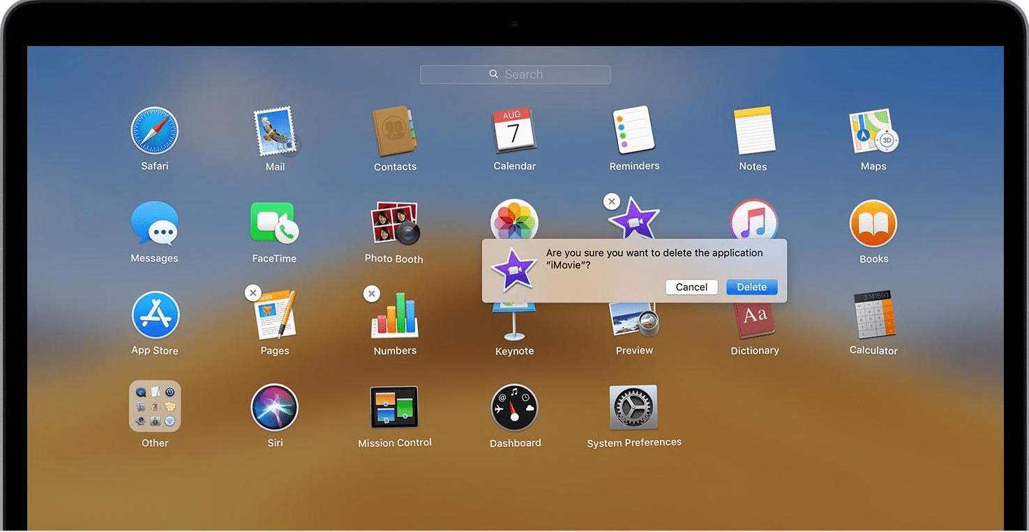 Delete Apps from Touchpad