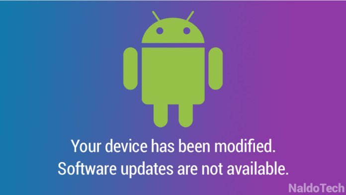 Device modified, cannot update