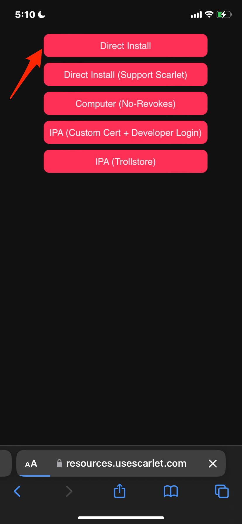 Scarlet App (IPA Installer) For iOS