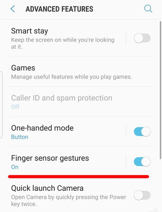 Disable Fingerprint gestures