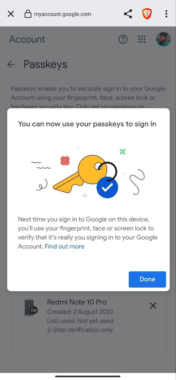 verify Passkey