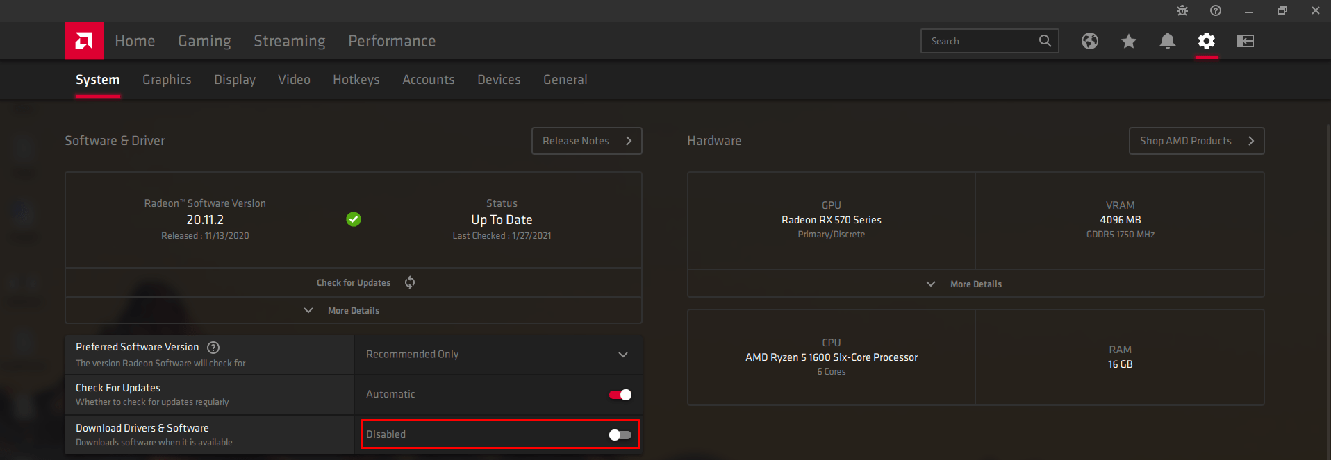 Downgrade video card drivers