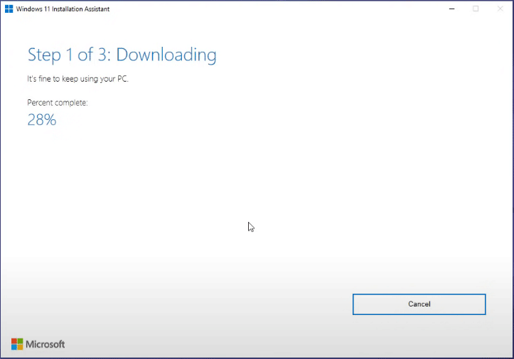 Downloading Windows 11 using the Installation Assistant