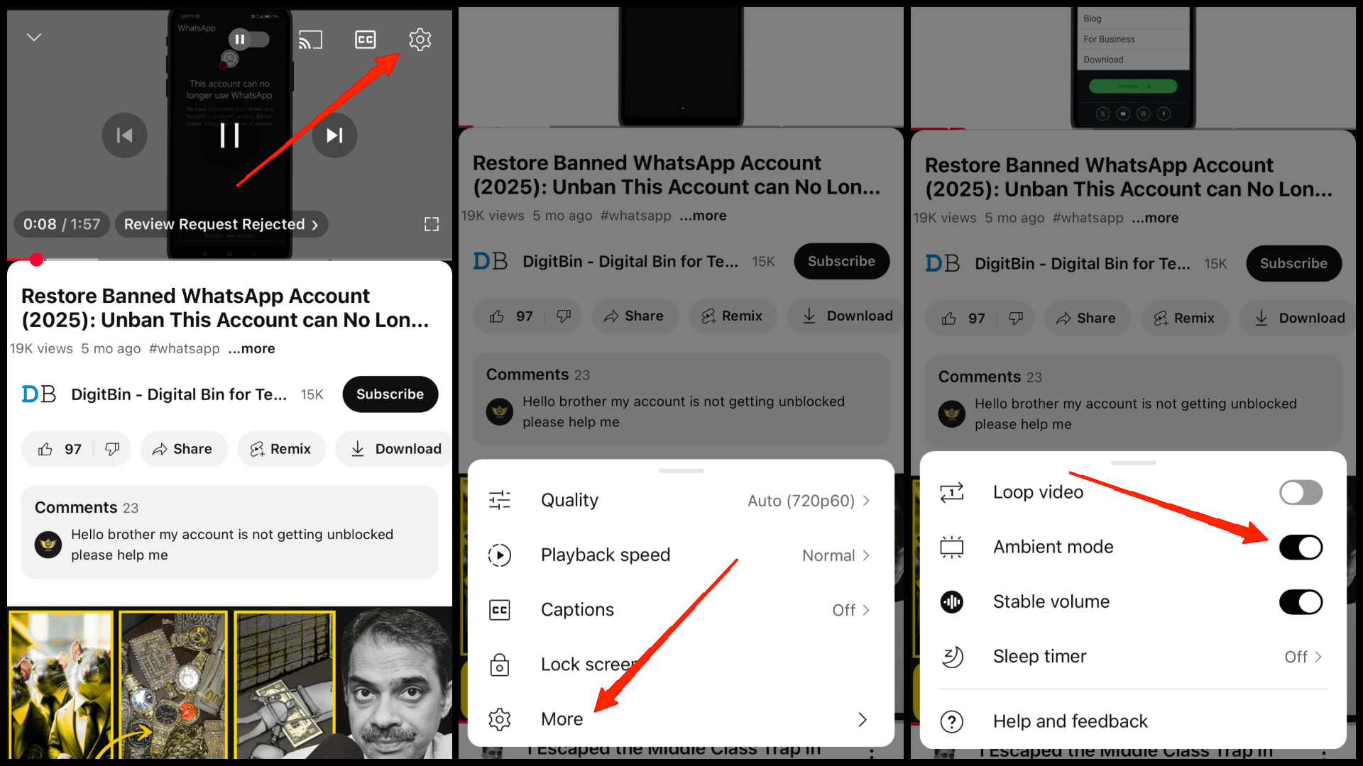 Enable Ambient Mode on Smartphone