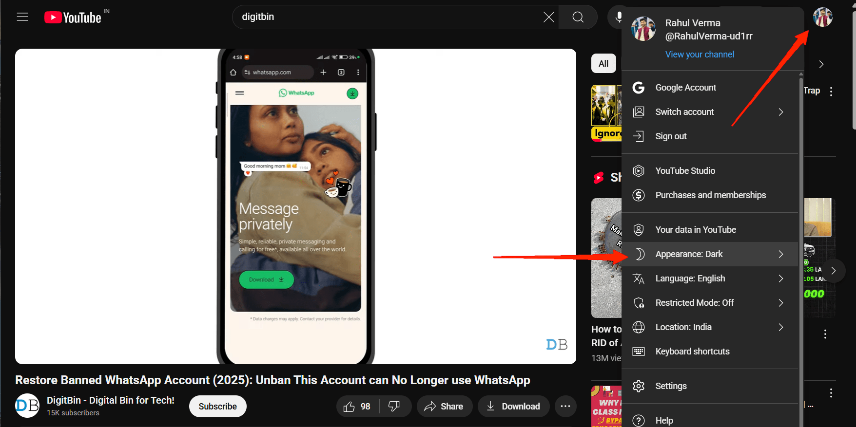 Enable Dark Theme
