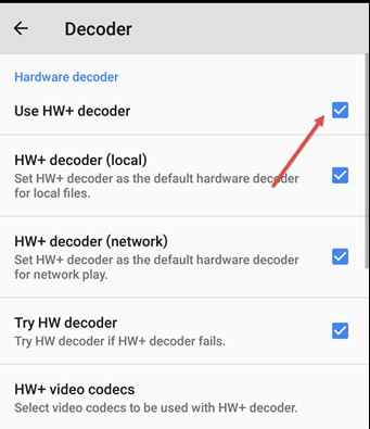 Enable HW+ Decoder