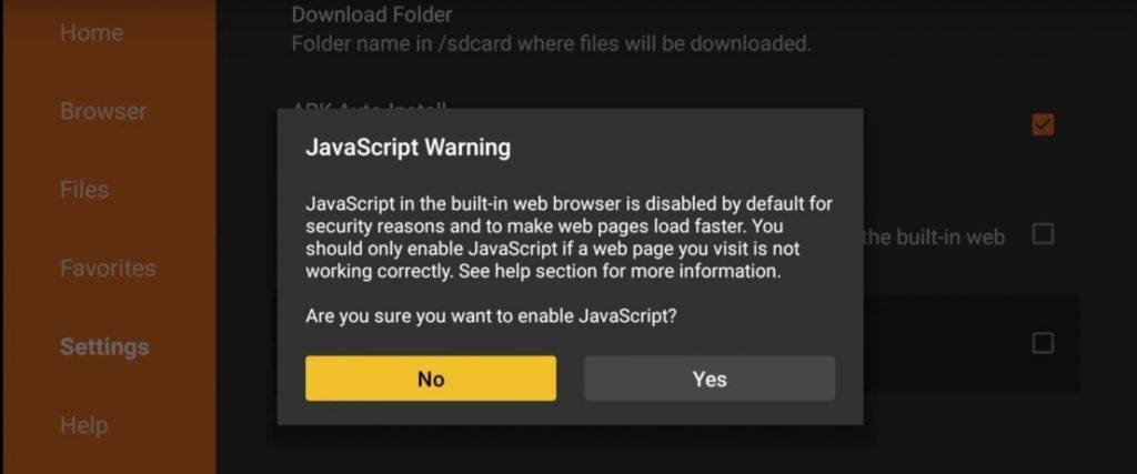 Enable JavaScript in Downloader Settings