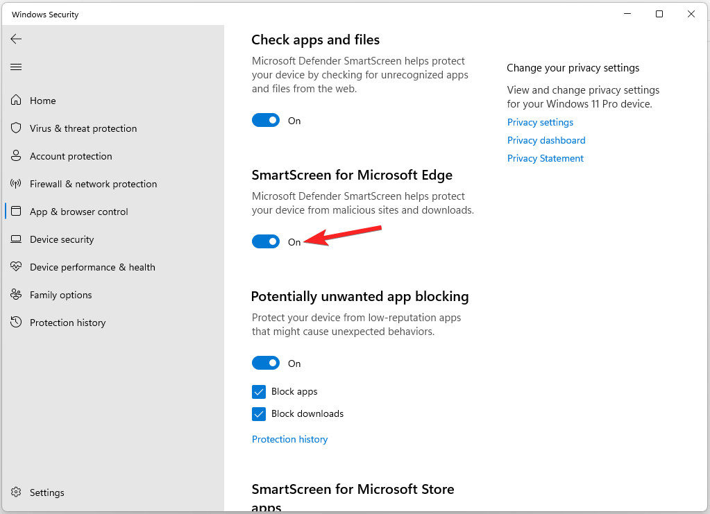 Enable SmartScreen for Microsoft Edge