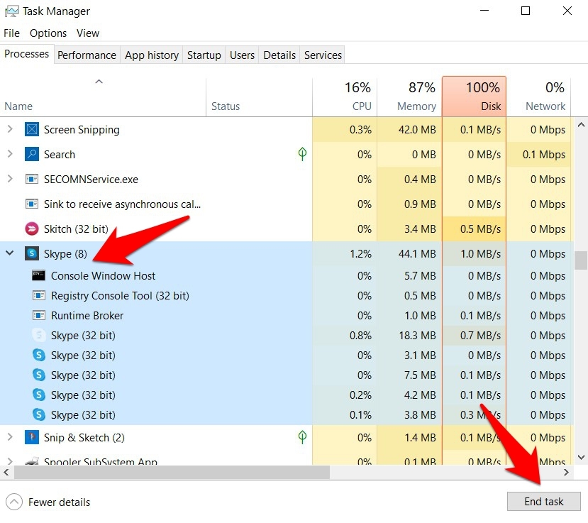 End Task - Task Manager