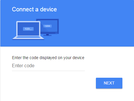 Enter Code to Connect to Smart TV