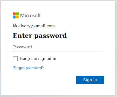 Enter the password and then click on the “Sign in” button