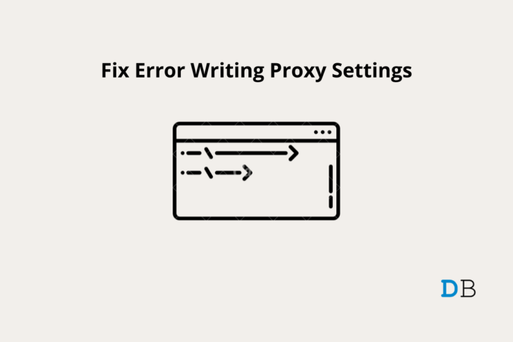 Error Writing Proxy Settings