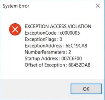 Exception Access Violation