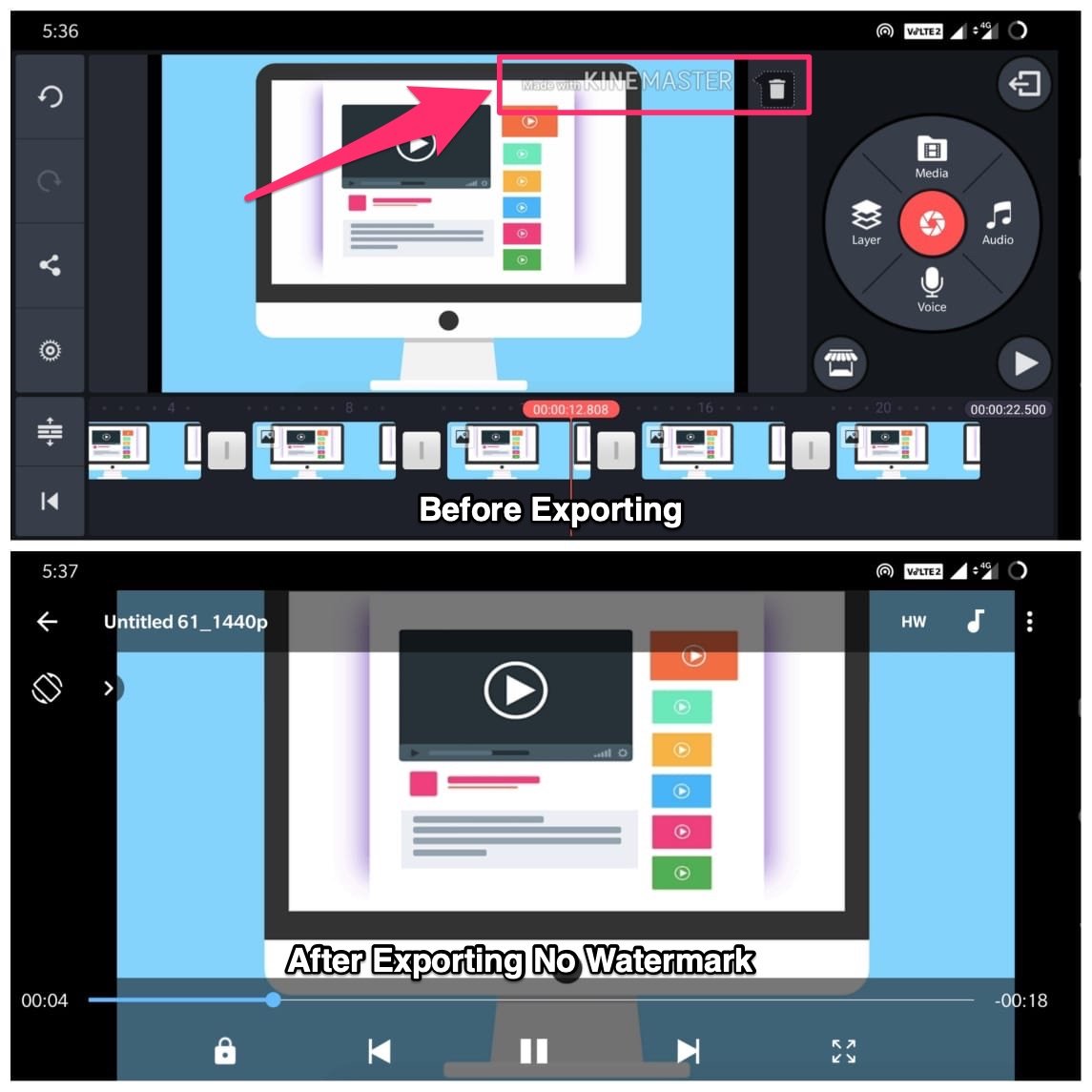 Export Kinemaster without Watermark