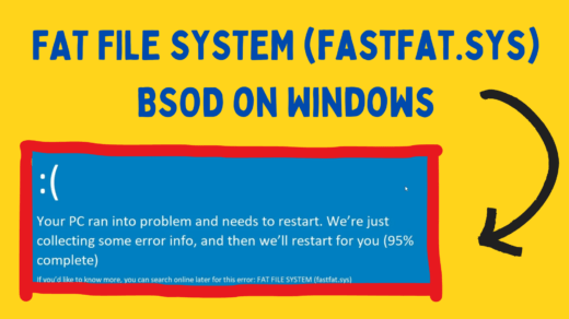 FAT FILE SYSTEM (fastfat.sys) BSOD on Windows