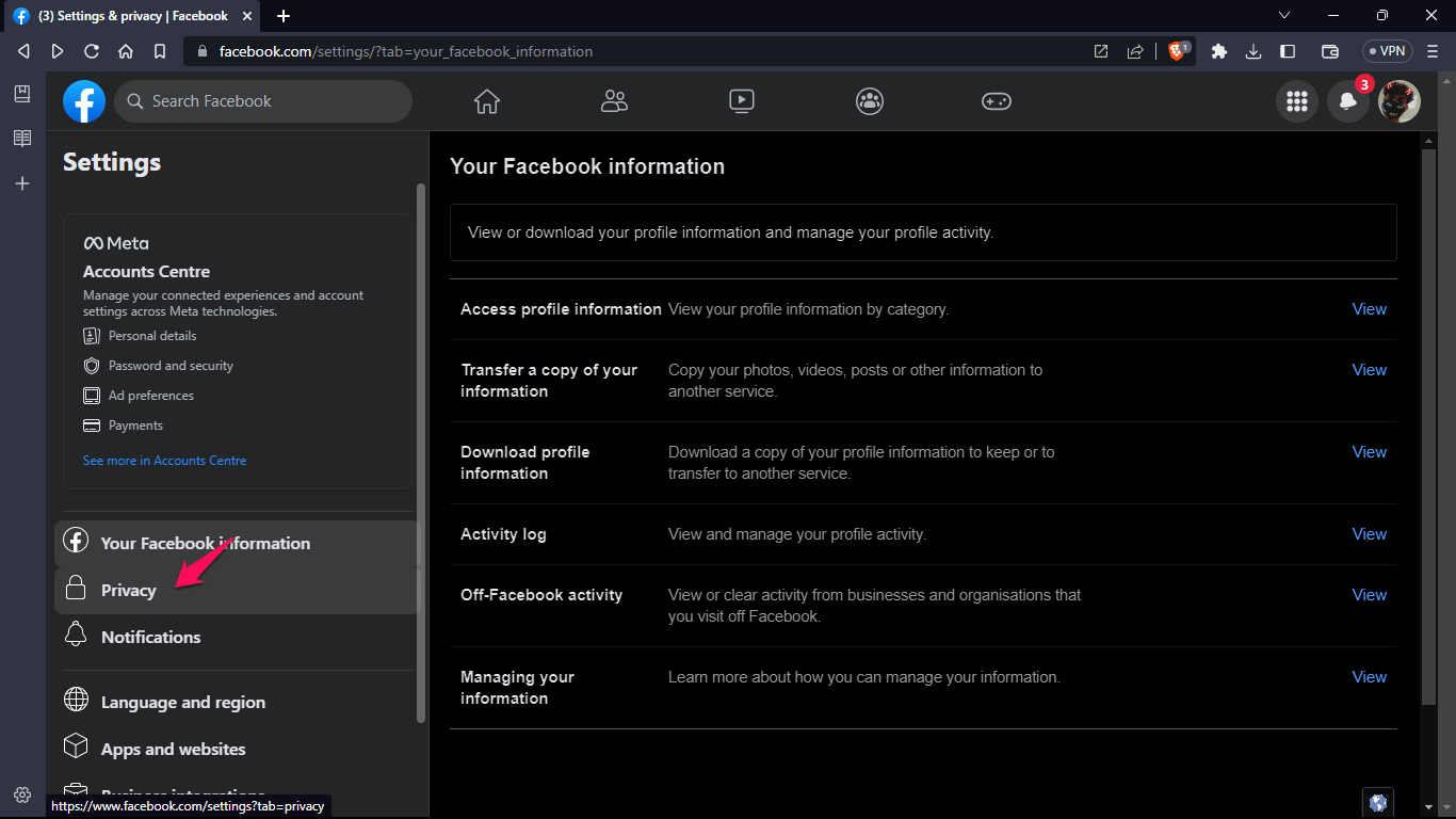 Facebook Privacy Settings