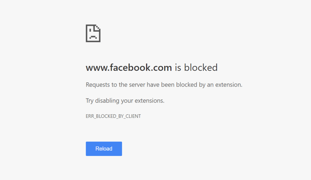 Facebook Request Blocked