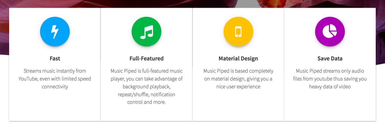 Features at Glance - Music Piped