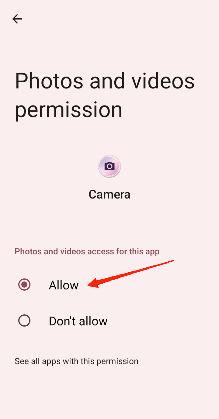 Finally, enable the Storage permissions.
