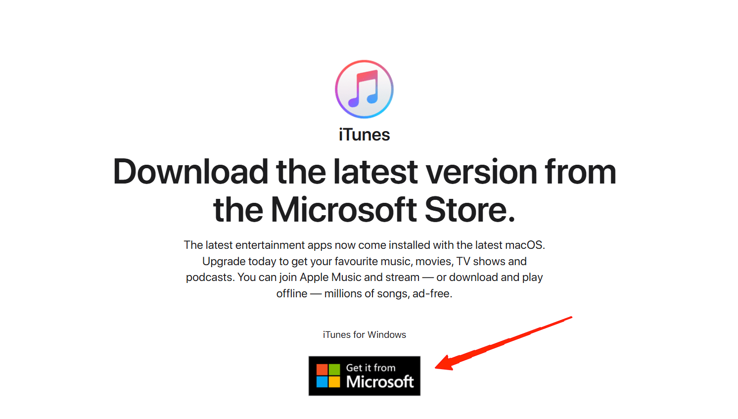 First, download the latest version of iTunes on your Windows PC.