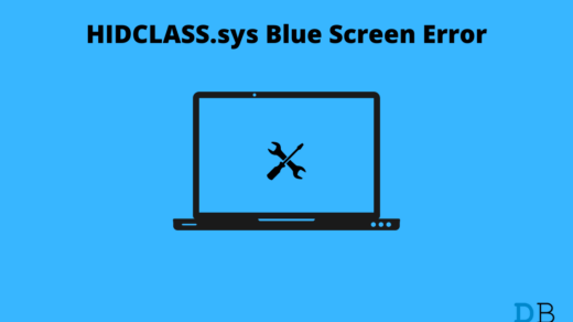 Fix HIDCLASS.sys Blue Screen Error