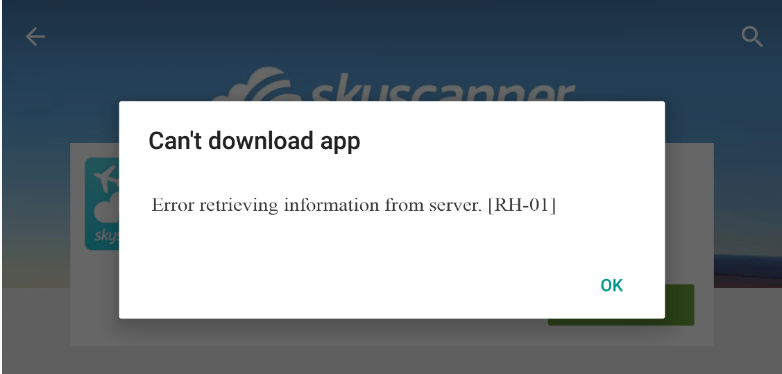 How To Fix Play Store Rh 01 Error Retrieving Information From Server