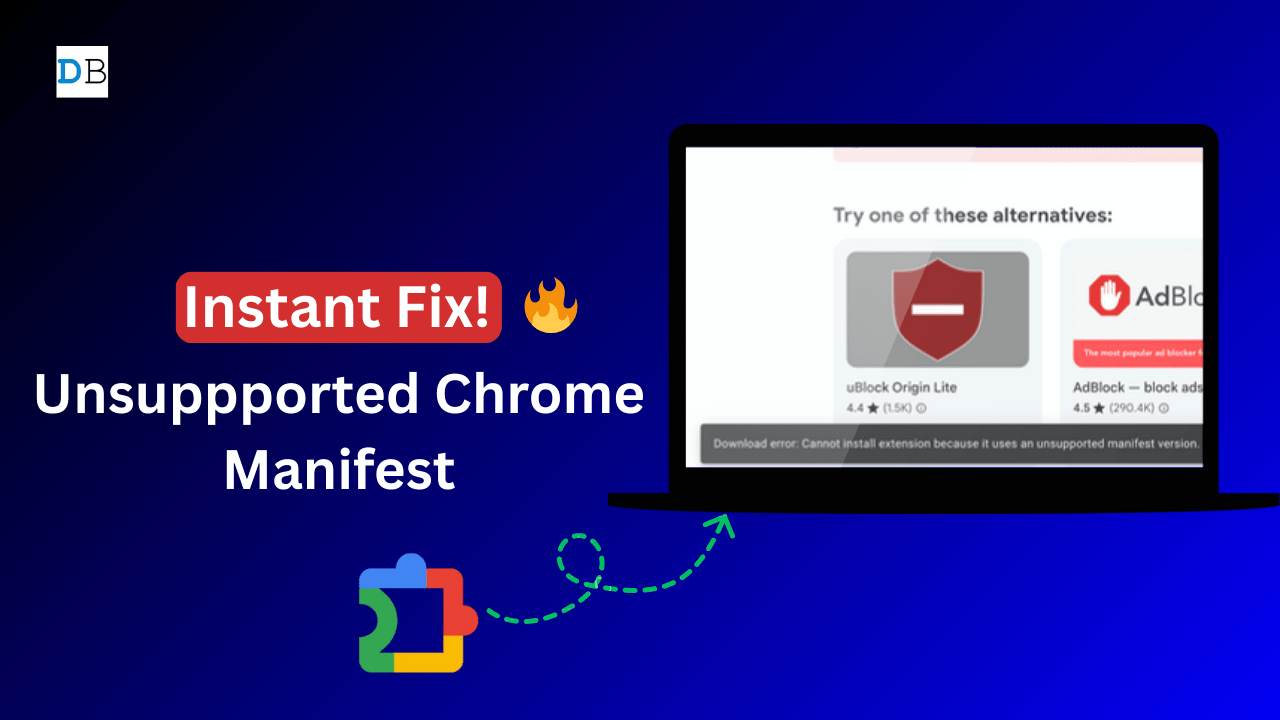 Fix Unsupported Chrome Manifest Version
