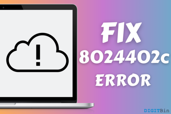 Fix error 8024402c
