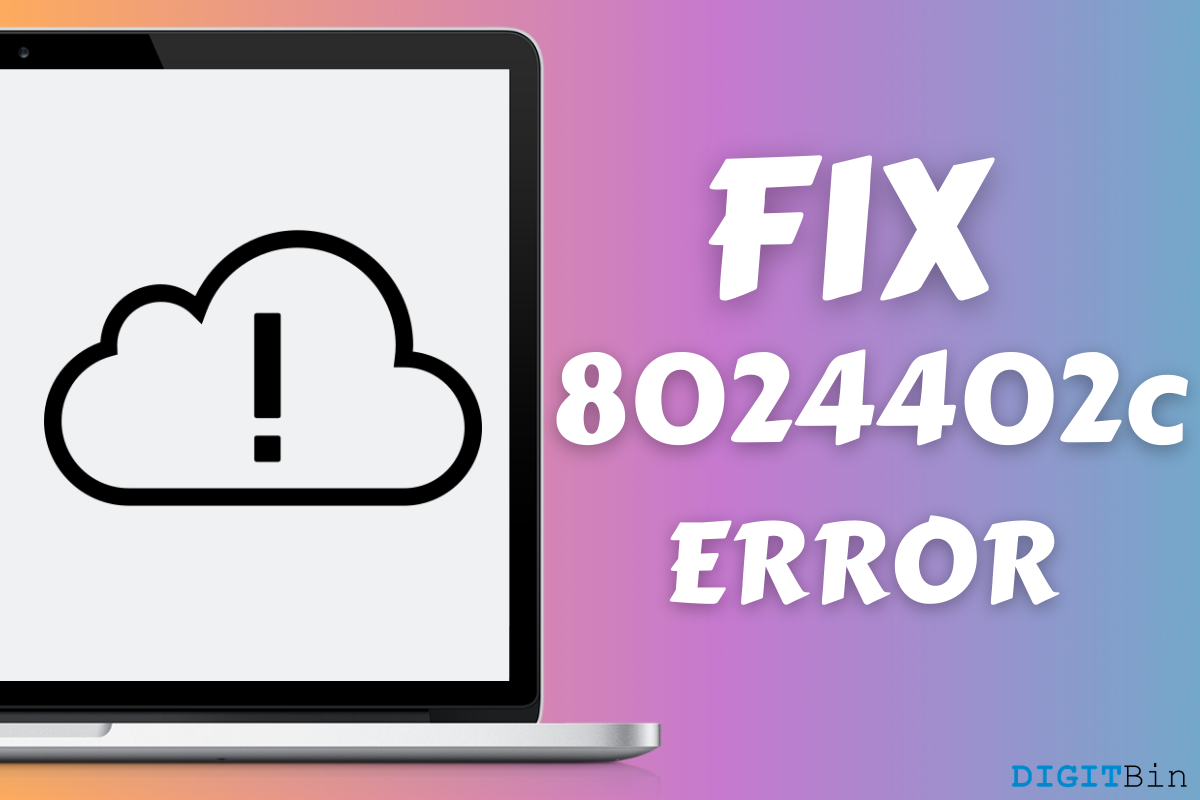 Fix error 8024402c