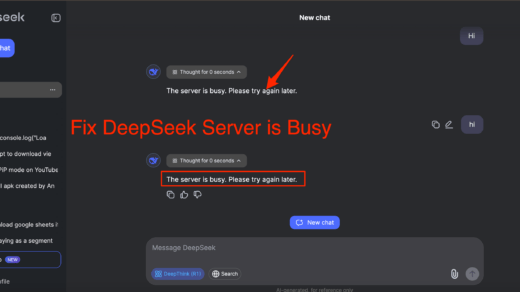 Fix DeepSeek: The Server is Busy. Please try Again Later