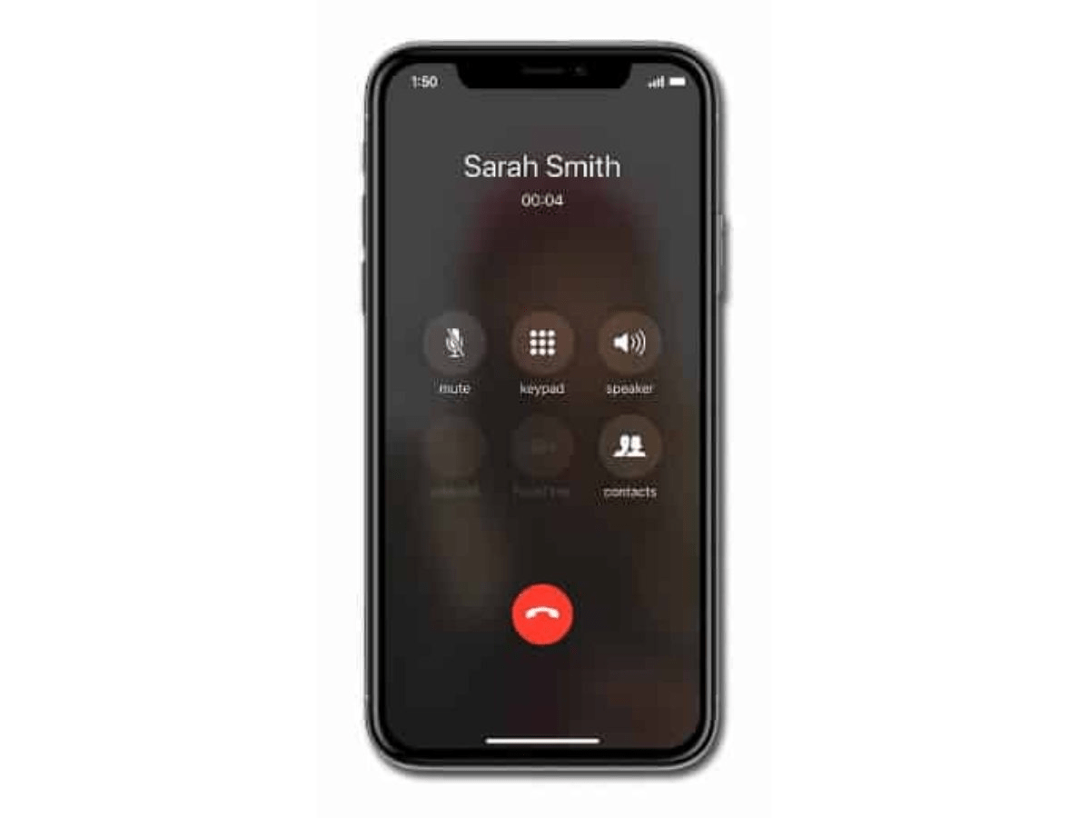 mobile phone call screen