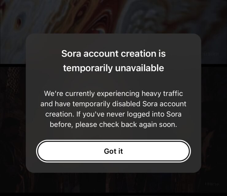 Fix "Account Creation Currently Unavailable" Issue on Sora