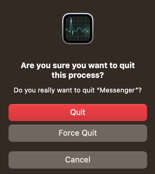 Force Quit Messenger