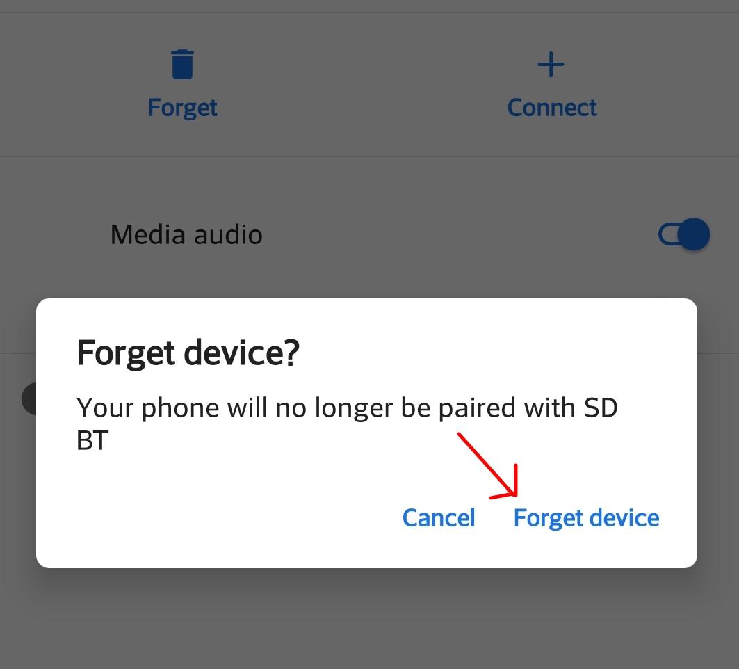 Forget Device Bluetooth