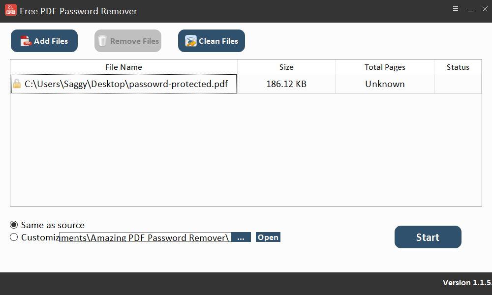 Free PDF Password Remover