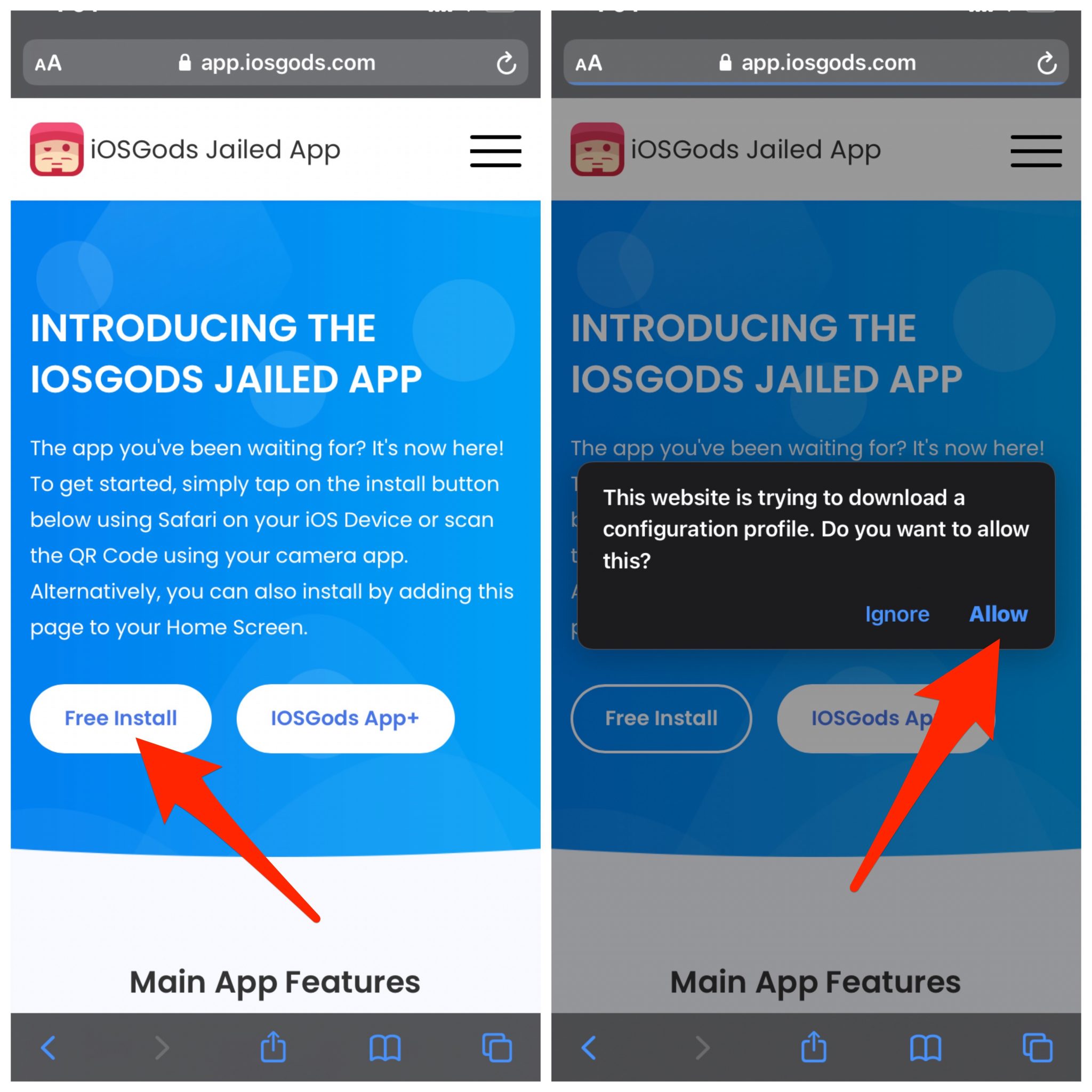 Как зарегистрироваться в iosgods app приложение