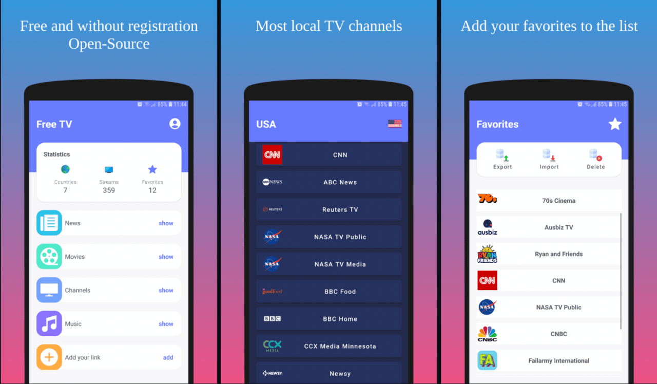 tv live app free