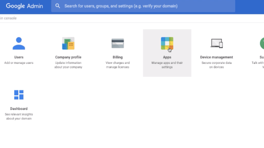 G Suite Google Admin - Apps Console