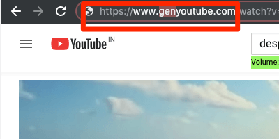GenYouTube.com URL appending