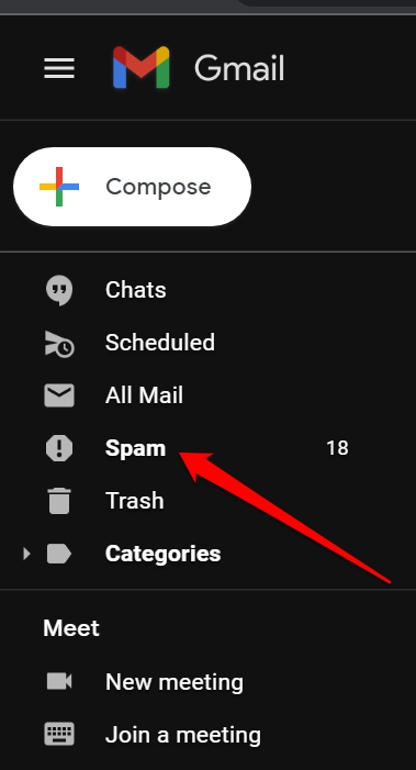 Gmail spam folder.