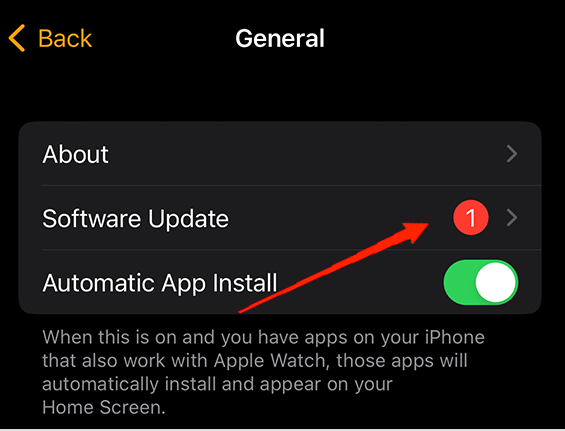 Go to General and select Software Update.