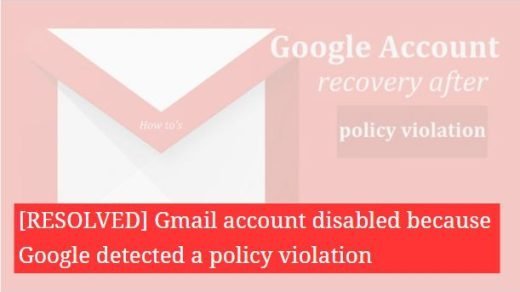 Google Account Disabled